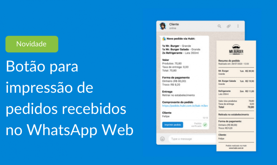 Imprima seus pedidos diretamente pelo WhatsApp Web com 1 clique