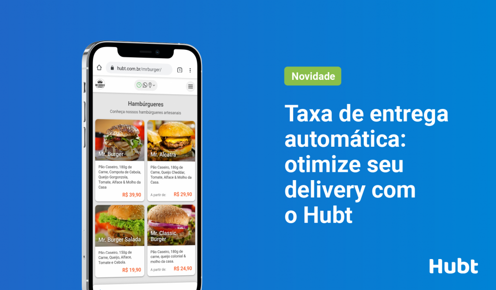 Taxa de entrega automática com o Hubt