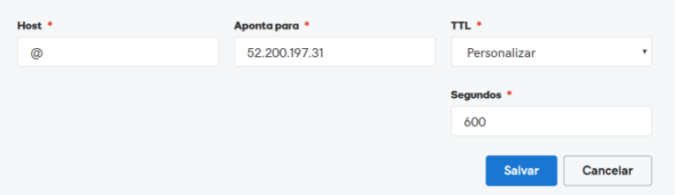 Imagem mostrando a configuração do CNAME host apontando para um destino específico, com ícones representando um globo, um link de conexão e uma engrenagem, simbolizando a funcionalidade de direcionar um domínio para um novo endereço usando registros CNAME.