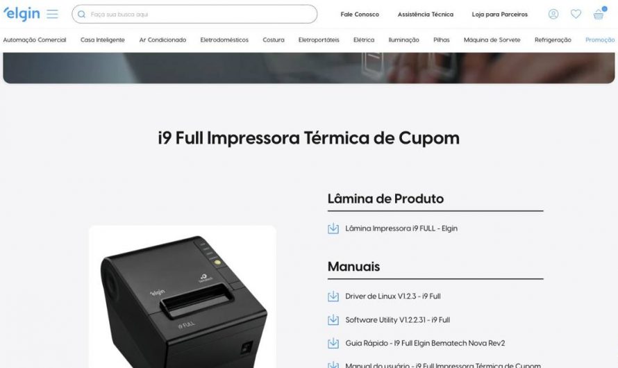 Como instalar a impressora Elgin (i7, i8 e i9) no Hubt