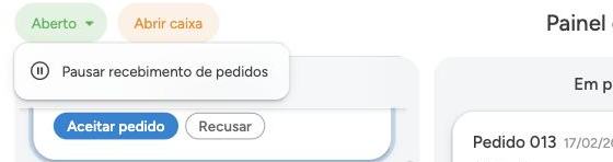 Como abrir, pausar ou fechar o estabelecimento