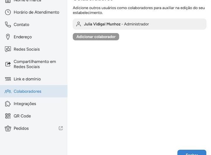 Como adicionar colaboradores ao estabelecimento