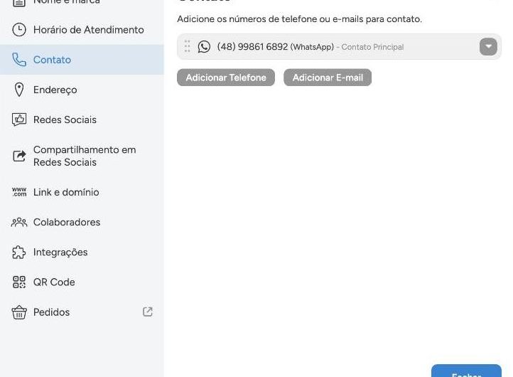 Como adicionar ou editar telefone, WhatsApp e e-mail de contato