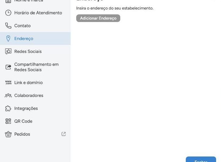 Como adicionar ou editar o endereço do estabelecimento
