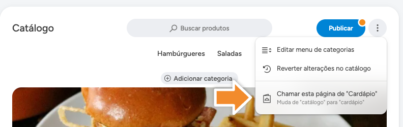 Voltar cardapio