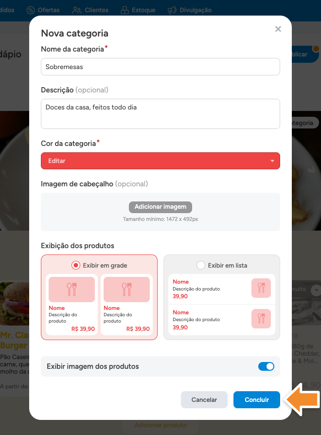 Nova categoria