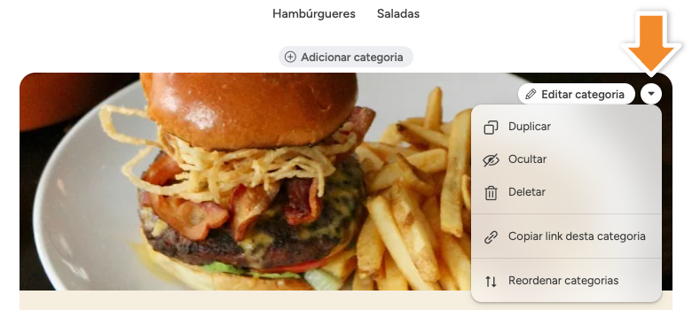 Opcoes categoria
