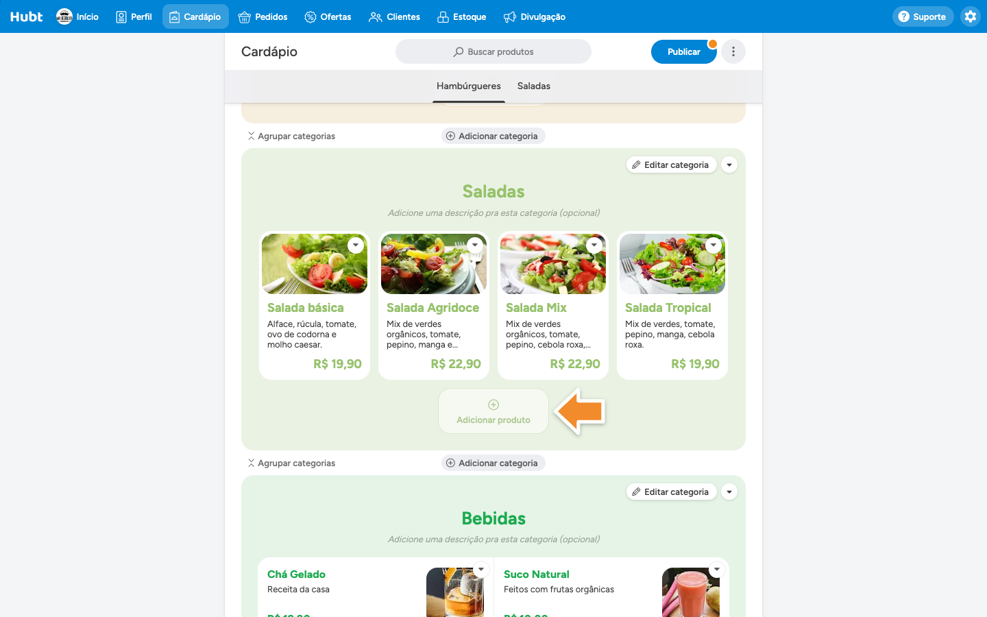 Adicionar produto
