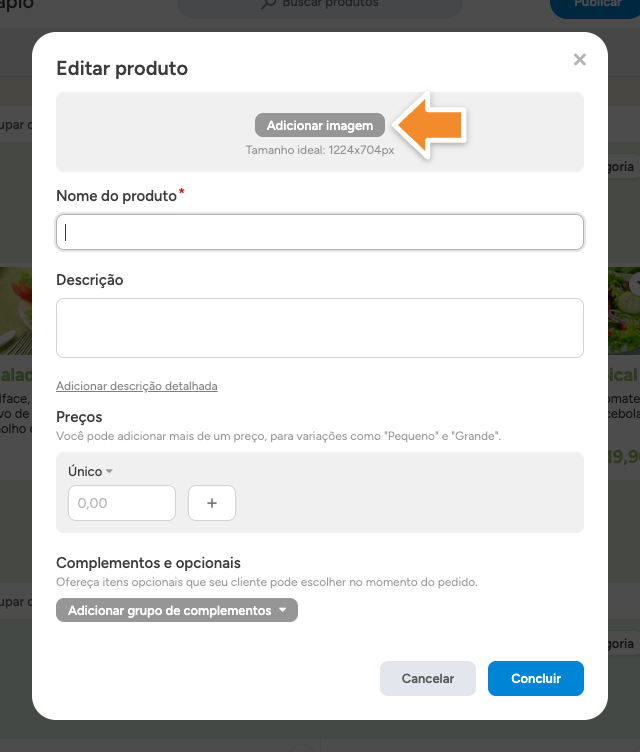 Editar produto